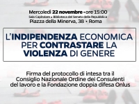 Consulenti del Lavoro e Doppia Difesa insieme contro la violenza di genere