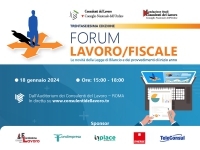 36° Forum Lavoro/Fiscale in diretta il 18.1 dalle 15.00-18.00